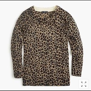 J Crew Tippi Sweater Leopard - Medium